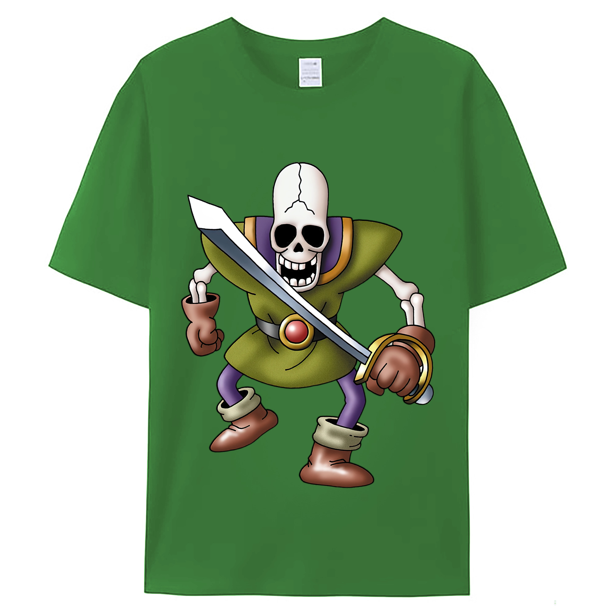 （画像用） ドラゴンクエスト Doragon Kuesuto Dragon Quest レディースカジュアルプリントTシャツ（綿100％）